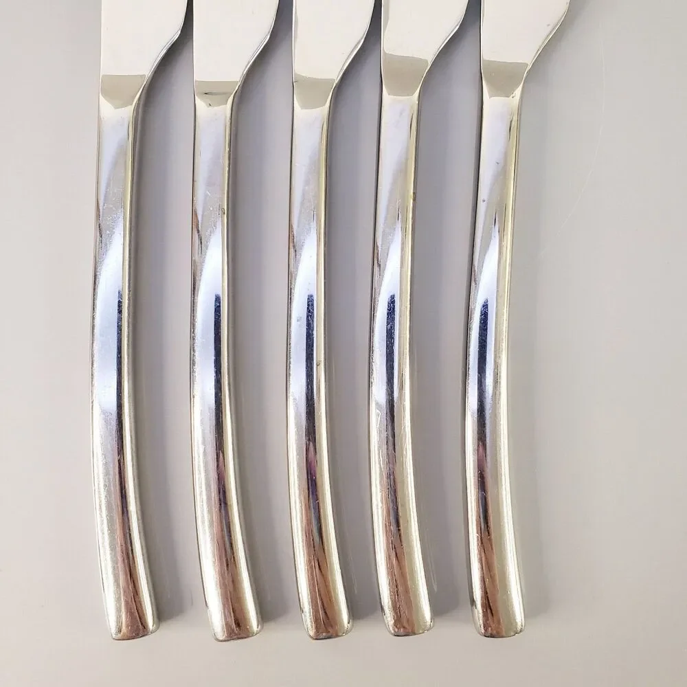 New French Solid Knife Opus Stainless by J A Henckels Zwilling Set of 5 Glossy